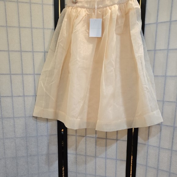 Endless Rose Cream Gold Skirt Knee-Length - Picture 2 of 5